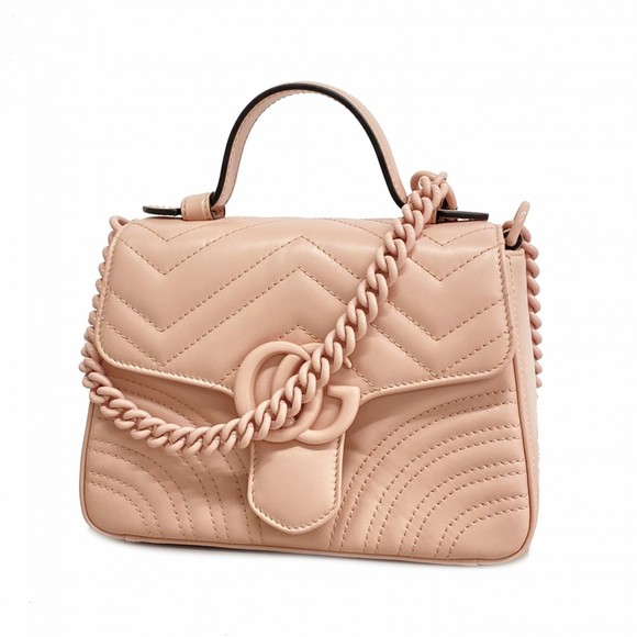 Gucci Handbags - GUCCI Shoulder Bag GG Marmont 702563 Leather Pink